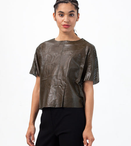 Auralias Leather Top