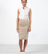 Floridia Leather Skirt
