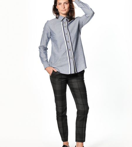 Chambray Boyfriend Shirt in Blue