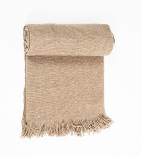 Cashmere Tassel Blanket in Brown