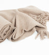 Cashmere Tassel Blanket in Brown