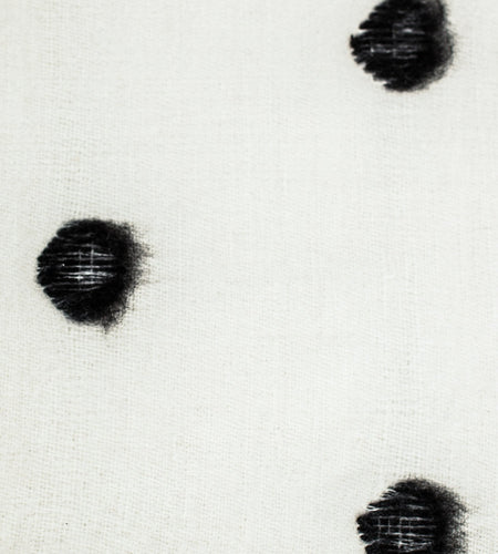 Cashmere Dot Shawl in Black/White