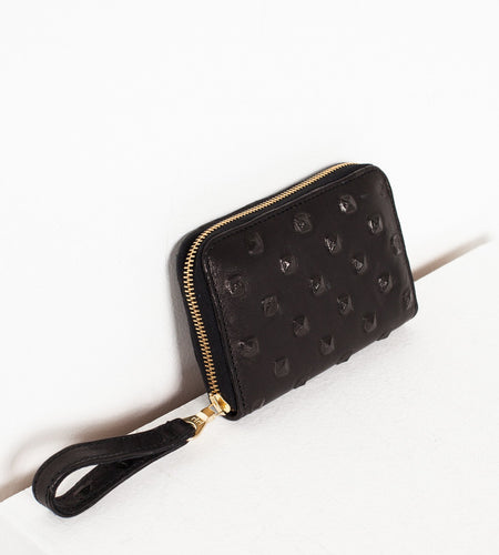 Elodie Leather Wallet in Black