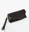 Roxanne Leather Clutch in Black