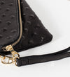 Roxanne Leather Clutch in Black