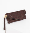 Roxanne Leather Clutch in Brown