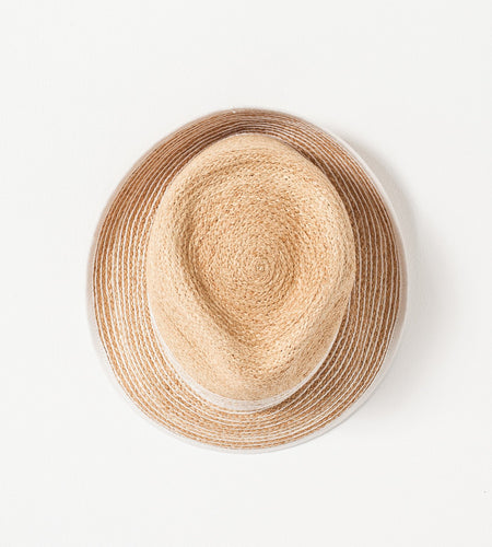 Washboard Hat in Straw/White