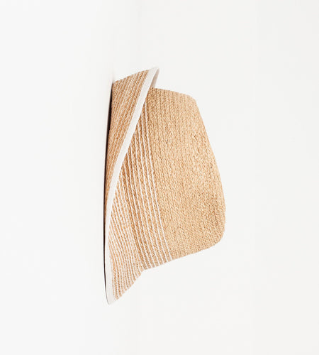 Washboard Hat in Straw/White