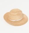 Wrapped Up Hat in Straw/White
