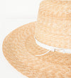 Wrapped Up Hat in Straw/White