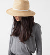 Wrapped Up Hat in Straw/White