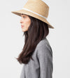 Wrapped Up Hat in Straw/White