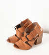 Buckle Strap Heel in Brown