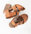 Buckle Strap Heel in Brown