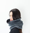 Knit Neck Warmer in Grey