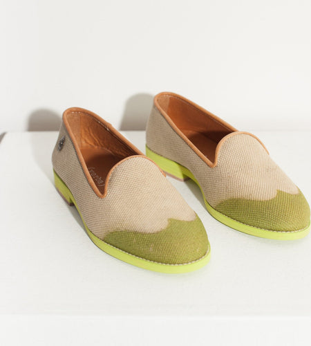 Wingtip Loafer in Lime