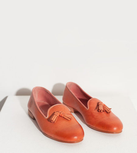 Leather Loafer in Rose