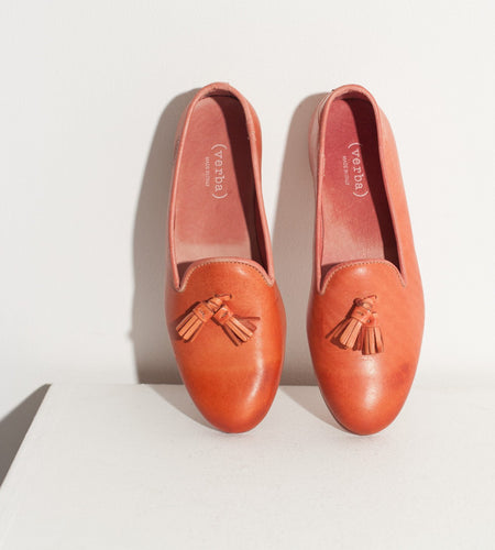 Leather Loafer in Rose