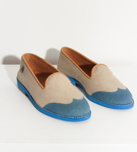 Wingtip Loafer in Blue