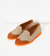 Wingtip Loafer in Orange