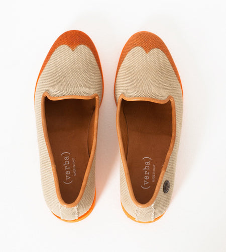 Wingtip Loafer in Orange