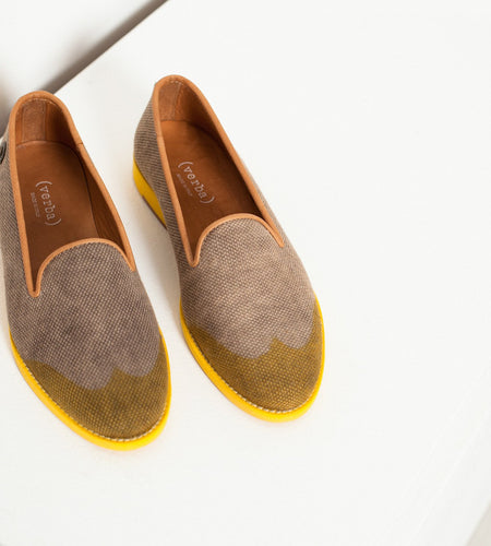 Wingtip Loafer in Yellow