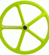 700C Aerospoke - Lime Green Front