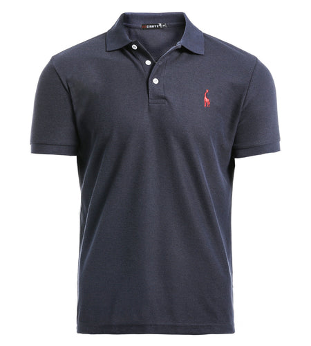 NEGIZBER New Man Polo Shirt Mens Casual Deer Embroidery Cotton Polo shirt Men Short Sleeve High Quantity polo men