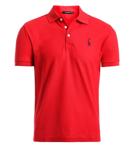 NEGIZBER New Man Polo Shirt Mens Casual Deer Embroidery Cotton Polo shirt Men Short Sleeve High Quantity polo men