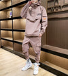 2020 Workwear jacket men's Hooded Jacket+Pants 2PC Sets  baseball  loose Pullover coat & Long Pants Mens Clothing