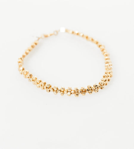 Lane Bead Bracelet in Gold Brass