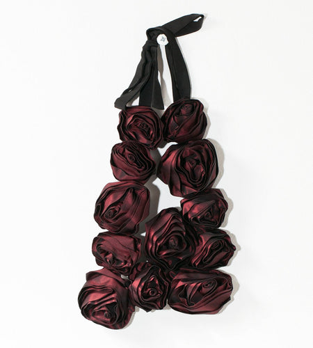 Rose Necklace in Red