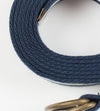 Striped Web Belt in Navy/White